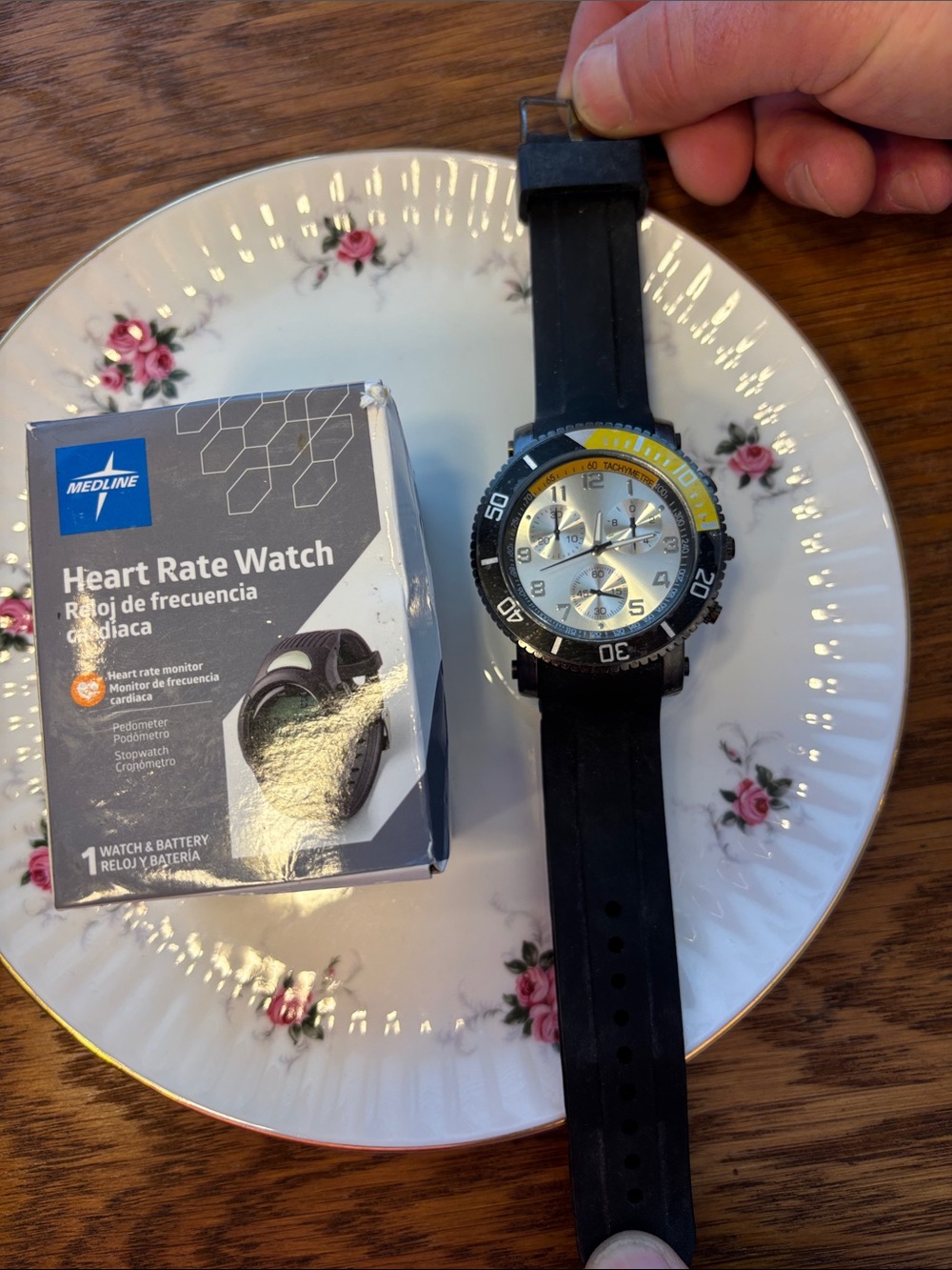 jf j.ferrar Black Smartwatch with Silver Dial and Yellow Accent